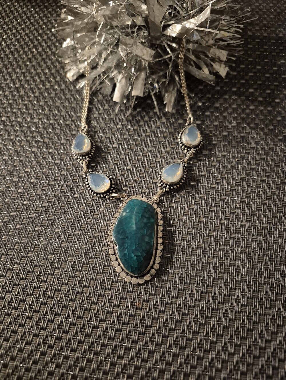 Solar Agate Oaplite Topaz Necklace